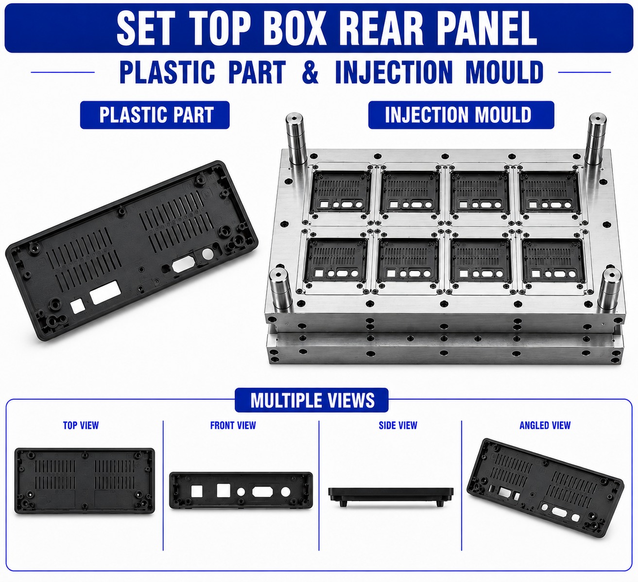 Set Top Box Plastic Rear Panel Mould and Moulding Service